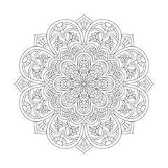 Affirmations Floral Elegance Mandala Coloring Book Page for kdp Book Interior