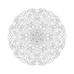 Affirmations Decorative Mandala Coloring Book Page for kdp Book Interior.
