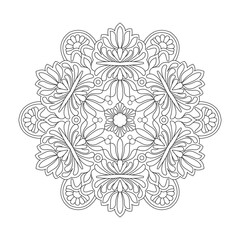 Affirmations Floral Mandala Coloring Book Page for kdp Book Interior