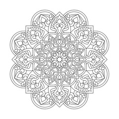 Affirmations Swirling Bliss Mandala Coloring Book Page for kdp Book Interior