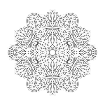 Affirmations Floral Mandala Coloring Book Page for kdp Book Interior