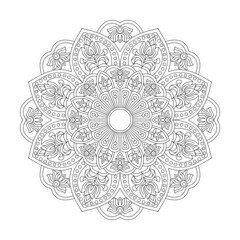 Peaceful Mindfulness Mandala Coloring Book Page for kdp Book Interior