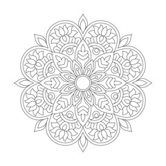 Peaceful Relaxation Mandala Coloring Book Page for kdp Book Interior