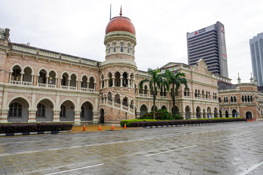 Kuala Lumpur, Malaysia - January 7, 2024: Sultan Abdul Samad Building at Independence Square in Kuala Lumpur