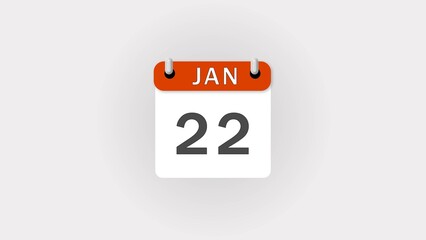 Abstract Month Calendar icon illustration on white background.