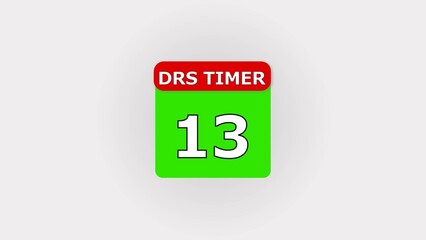 Digital number 13 second timer countdown icon illustration background.	
