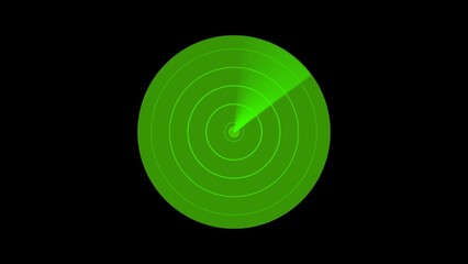 Technology green color loading radar screen background illustration.