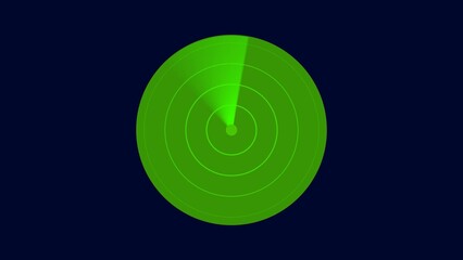 Technology green color loading radar screen background illustration.