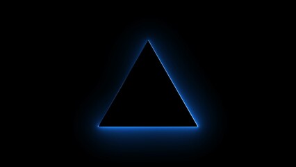 Abstract beautiful neon line triangle frame loading background illustration 4k.