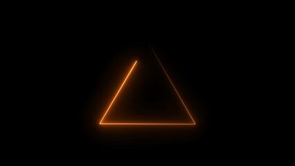 Abstract beautiful neon line triangle frame loading background illustration 4k.