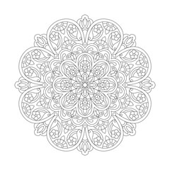 Abstract Beautifull Mandala Coloring Book Page for kdp Book Interior