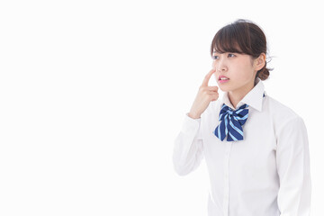 思春期の肌荒れに悩む学生