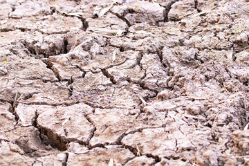 Desert dry and cracked ground. Abstract texture background. Ponds or canals are dry and ground is cracked, natural phenomenon. surface, Dry soil in arid area.
