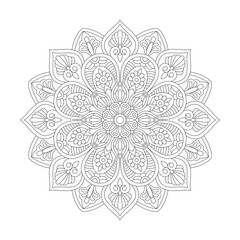 Ethnic Abstract Mandala Coloring Book Page for kdp Book Interior
