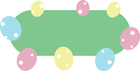 cute border easter egg text box