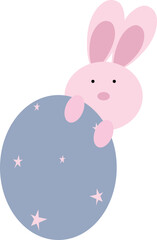 cute bunny easter element