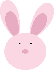 cute bunny head easter element