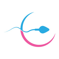 Sperm icon flat design