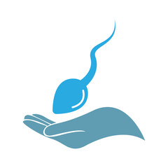 Sperm icon flat design
