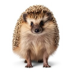 Obraz premium hedgehog standing on a white background