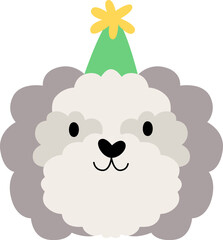 Dog Face With Party Hat