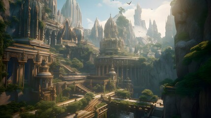 world of enchantment and beauty with a mesmerizing 3D image of a fantasy realm