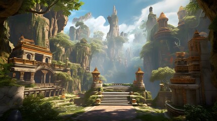 world of enchantment and beauty with a mesmerizing 3D image of a fantasy realm