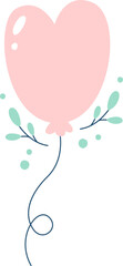Balloon With Leaves Sticker