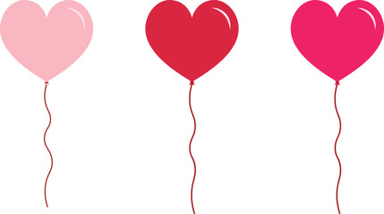Valentines day balloon icon - obrazy, fototapety, plakaty