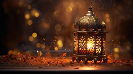 arabic latern in the night