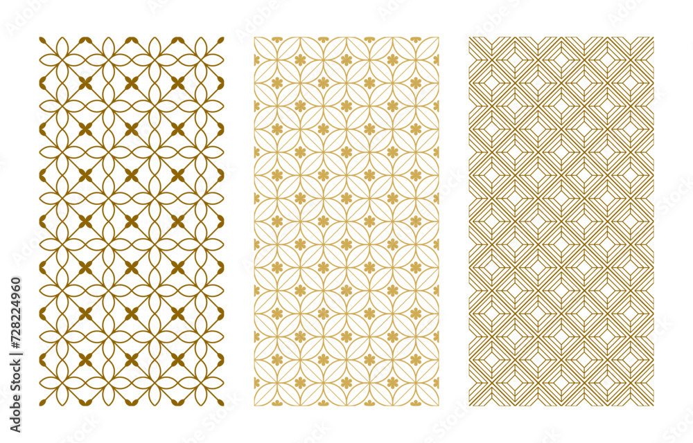 Wall mural abstract pattern set seamless pattern vector decorative graphic design wallpaper background for your