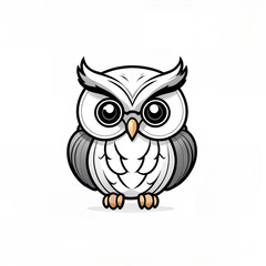 Fototapeta premium owl head minimalist logo