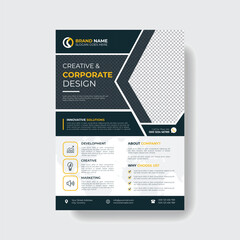 Naklejka premium Professional Corporate Business Flyer Template,