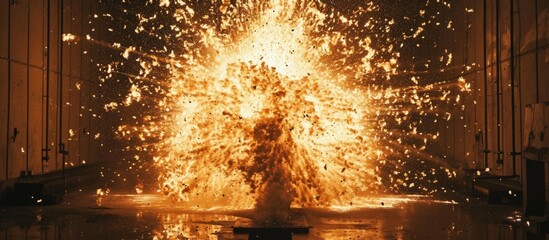 Exploring the Intricate Structures and Sparking Reactions of Thermite: A Exploration into the World of Structure, Thermite, and Reaction - obrazy, fototapety, plakaty