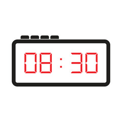 digital clock icon vector