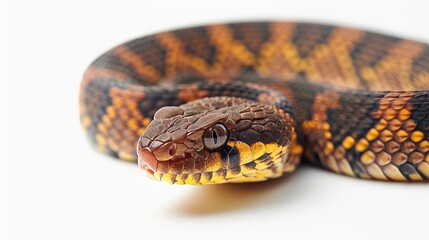 snake on white background.