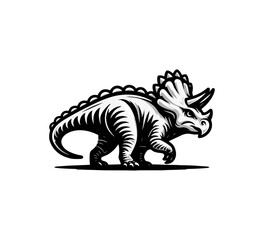 Fototapeta na wymiar Triceratop Hand drawn illustration vector graphic
