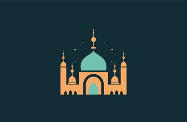 Premium luxury ramadan mosque logo template