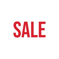 Sale text on white background