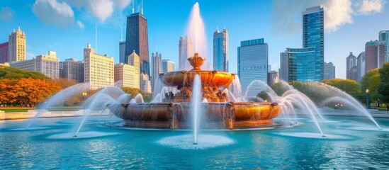 the Iconic Buckingham Fountain in Downtown Chicago: A Buckingham Fount Gem in the Heart of Downtown...