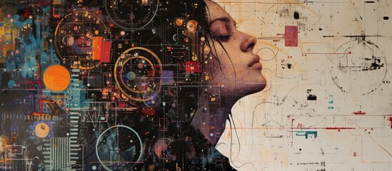 Empowered Woman Engineer Excels in Mixed Media Work