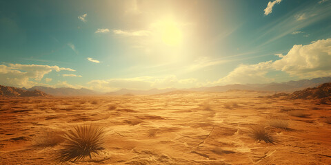 sunset in the desert