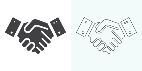 Handshake vector icon. Handshake icon set. business handshake. contact agreement