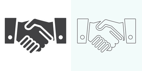 Handshake vector icon. Handshake icon set. business handshake. contact agreement