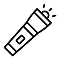 Torch Line Icon