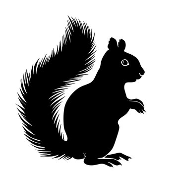 squirrel vector silhouette illustration