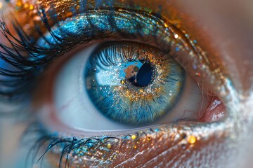 Glitter Eye A Glamorous Look for the New Year Generative AI