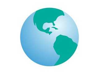 カリブ海を中心としたアメリカ大陸の地球のイラスト