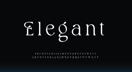 Elegant Abstract minimal modern alphabet fonts. Typography technology vector illustration