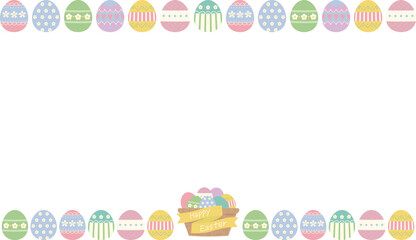 かわいいイースターのフレーム_1